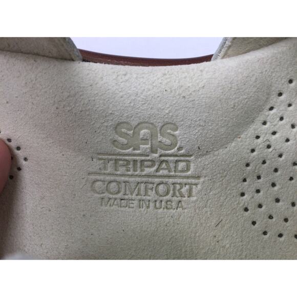 SAS Tabby White Strappy Slingback Leather Sandal Womens 6.5M - Picture 8 of 12